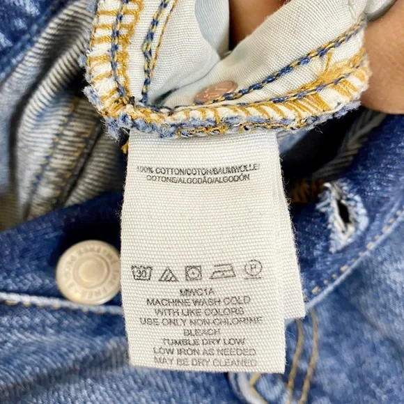 We the Free (Free People) Distressed Denim Skirt - Picture 5 of 5